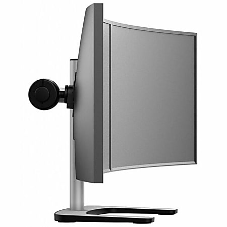 Atdec Visidec Dual-monitor Freestanding Quick-Release Horizontal Desk Stand, Silver Black