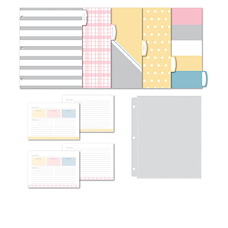 Office Depot® Recipe Organizer Kit, Junior Legal Size (5" x 8"), Multicolor