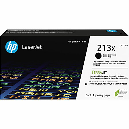 HP 213X Black High Yield LaserJet Toner Cartridge W2130X - Office