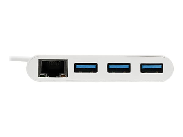 Eaton Tripp Lite series 3-Port USB-C to USB-A Hub Portable w/ Gigabit Ethernet Port RJ45 - Hub - 3 x USB 3.1 - desktop
