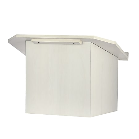 Alpine AdirOffice Foldable Tabletop Podium Lectern, 19”H x 27”W x 16”D, White