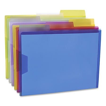 Pendaflex® Poly View Folders, 1" Expansion, Letter Size, Assorted Colors, Pack Of 6 Folders