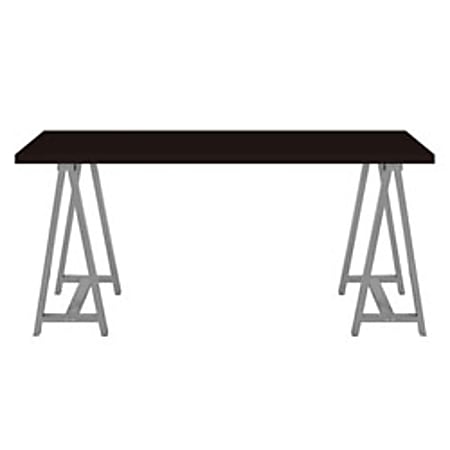 m.a.d living A-Frame Large Espresso Table Desk, 29"H x 60"W x 24"D, Espresso