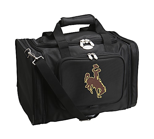 Denco Sports Luggage Expandable Travel Duffel Bag, Wyoming Cowboys, 12 1/2"H x 18" - 22"W x 12"D, Black