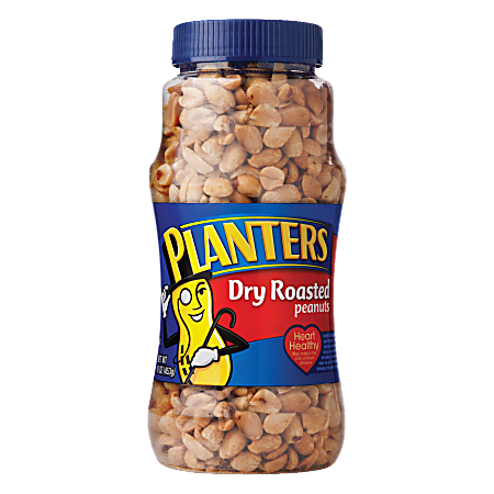 PLANTERS® Dry-Roasted Peanuts, 16 Oz Jar