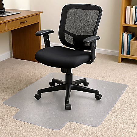 Floortex® TrYlok® 45" x 53" Lipped Chair Mat for Low Pile Carpets