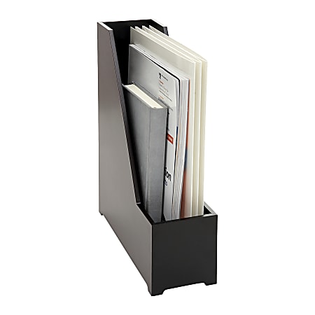 Realspace® Black Wood Magazine Holder