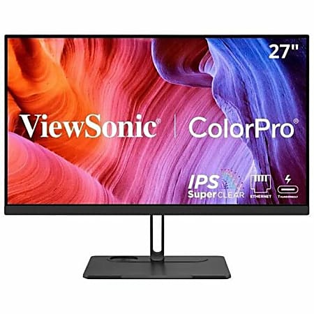ViewSonic VP2776T-4K 27 Inch 4K UHD IPS Monitor with Advanced Ergonomics, Thunderbolt 4, 100% sRGB Rec 709, Pantone Validated, USB C, HDMI 2.1, and DP Daisy Chain for Home and Office - 27" Viewable - In-plane Switching (IPS) Technology