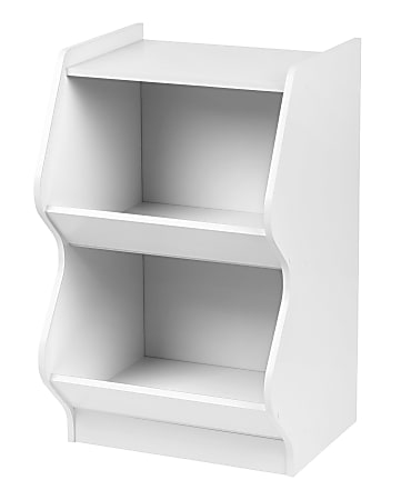 IRIS 27"H 2-Tier Bookshelf With Footboard, White