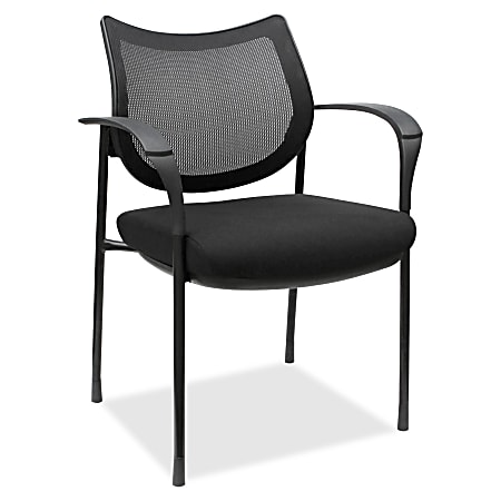 Lorell® Mesh/Fabric Guest Chair, Black