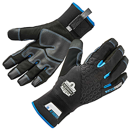 Ergodyne ProFlex 818WP Tena-Grip™ Thermal Waterproof Winter Work Gloves, XXL, Black