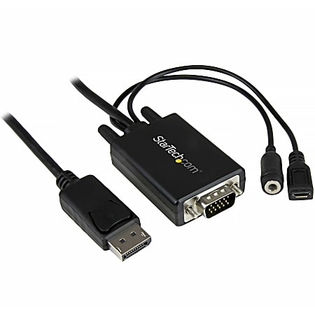StarTech.com 10 3M DisplayPort To VGA Adapter Cable Black - Office Depot