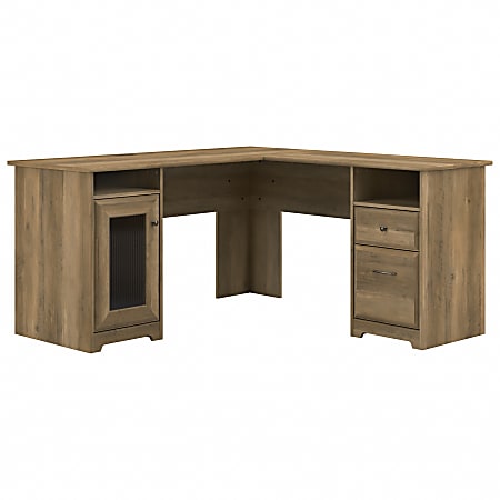 Bush Business Furniture Cabot 60"W L-Shaped Corner Desk, Reclaimed Pine, Standard Delivery