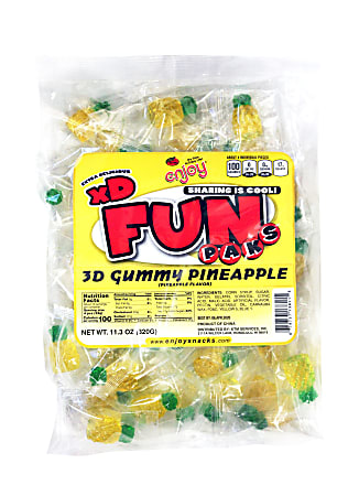 Enjoy XD Gummy Pineapples Fun Pack, 11.3 Oz Bag