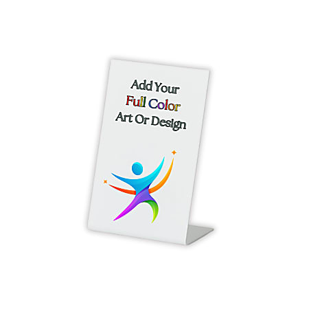 Custom Full Color Durable Plastic Pedestal Sign, 6" X 4"