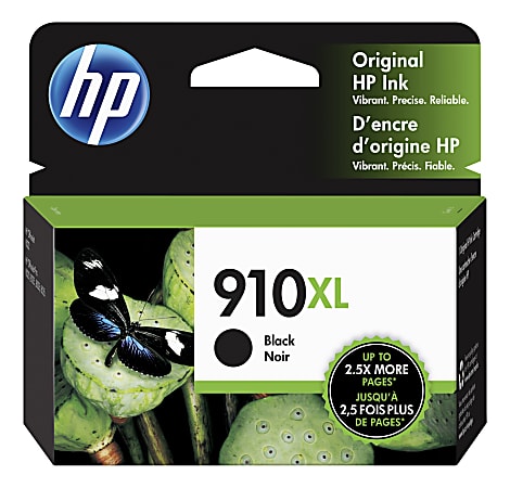 HP 910XL Black High-Yield Ink Cartridge, 3YL65AN