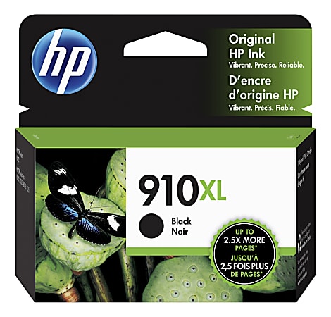 HP 910XL High-Yield Black Ink Cartridge, 3YL65AN