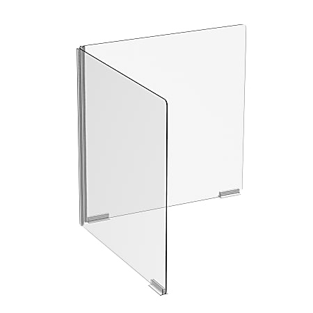 Marco Group Portable Sneeze Guard, 2-Panel, 24" x 24", Clear