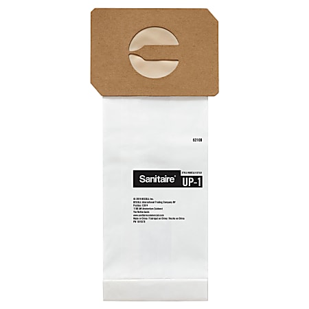 Sanitaire UP-1 Premium Paper Vacuum Bags, 16-Quart, White, Pack Of 5 Bags