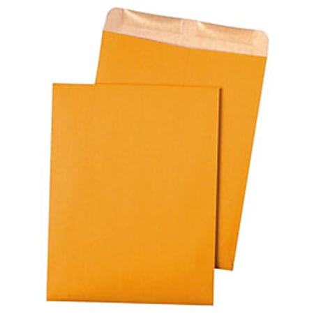 Stride, Inc.® 100% Recycled Business Envelopes, 9" x 12", Brown, Regular Gum Adhesive Seal, Carton Of 500