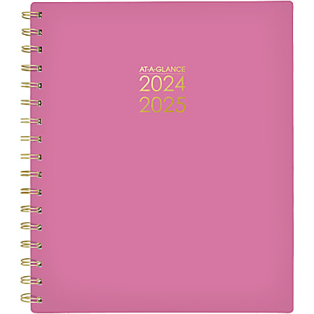 2024-2025 AT-A-GLANCE® Harmony Academic Weekly/Monthly Medium Planner, 7” x 8-3/4”, Pink, July To June