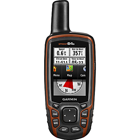 Garmin GPSMAP 64s Handheld GPS Navigator - 2.6" - Compass, Barometer, Altimeter, Photo Viewer - microSD - Bluetooth - USB - 16 Hour - 160 x 240
