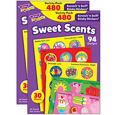 Trend Sweet Scents Stinky Stickers Variety Packs, 480