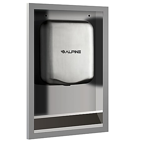 Alpine Hemlock Electric Hand Dryer Recess Kit, 26"H x 16-3/8"W x 3-7/16"D, Stainless Steel