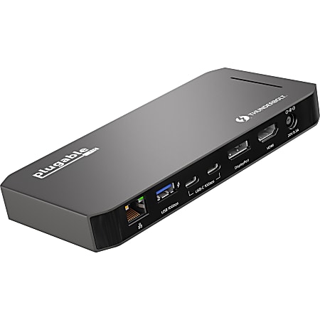 Plugable Thunderbolt Dock - 40Gbps and USB C Docking Station with 96W Charging - Compatible with Mac and Windows Laptops, DisplayPort and HDMI, 2x US