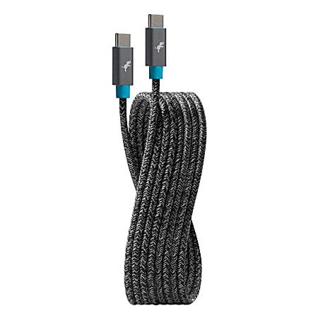 Nimble Eco-Friendly PowerKnit USB-C To USB-C 3M Cable, 9-7/8', Gray