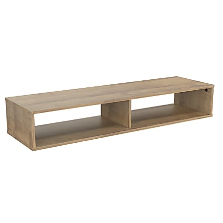 Inval Wall-Mounted Floating Console Shelf, 7-15/16"H x 47-1/4"W x 13-13/16"D, Amaretto