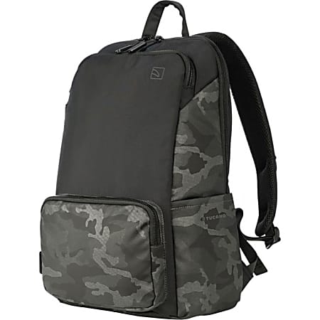 Tucano Terras Camouflage Carrying Case (Backpack) for 15.6" to 16" Apple MacBook Pro, Notebook - Black - Fabric Body - Camouflage Pattern - Shoulder Strap, Trolley Strap - 18.5" Height x 13" Width x 6.7" Depth