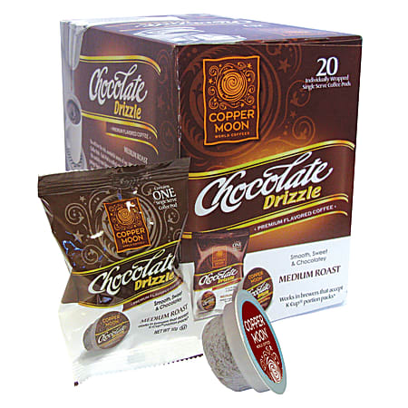 Copper Moon® World Coffees Aroma-Pods, Chocolate Drizzle, 7.06 Oz, Carton Of 20