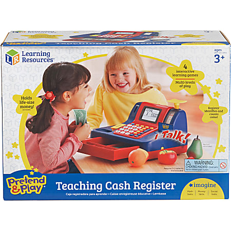 Learning Resources Pretend Play Teaching Cash Register 8 H x 9 12
