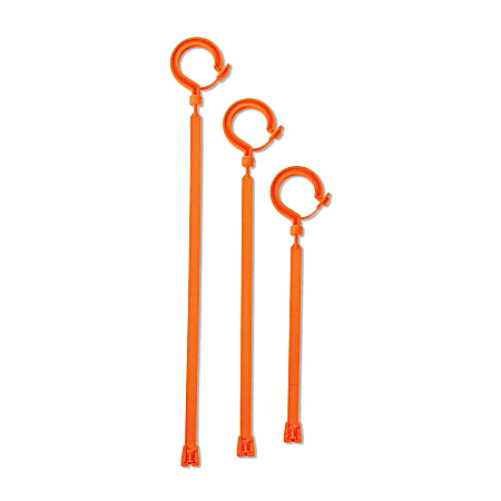 Ergodyne Squids 3540S Tie Hooks, 11-13/16, Orange, Pack Of 6 Hooks