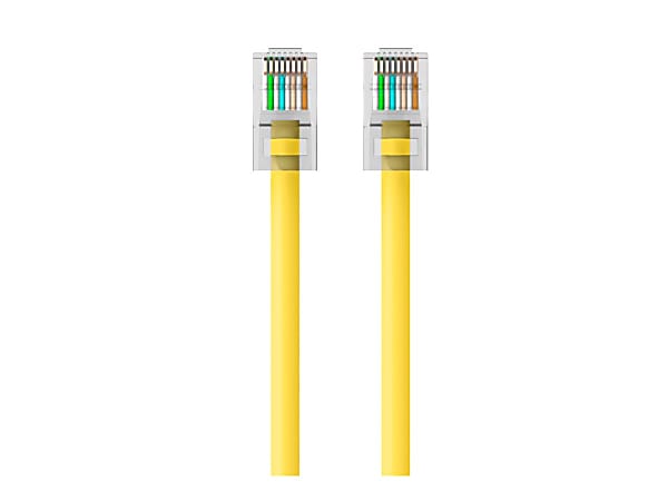 Belkin High Performance - Patch cable - RJ-45 (M) to RJ-45 (M) - 7.6 m - UTP - CAT 6 - molded - yellow