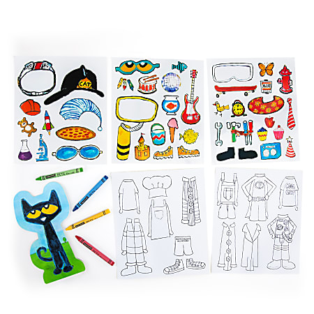 Educational Insights Papercraft Pete The Cat Coloring Activity Set