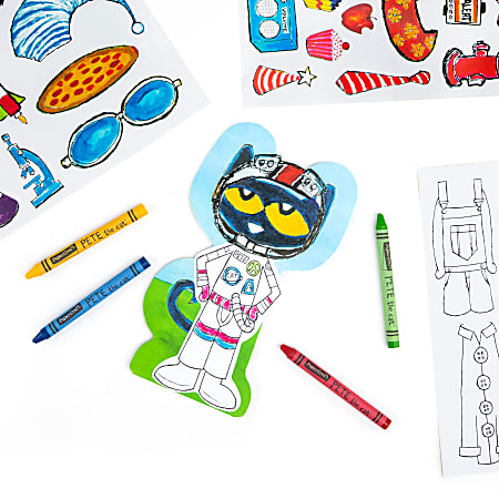 Educational Insights Papercraft Pete The Cat Coloring Activity Set