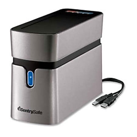 SentrySafe® Fire Safe/Waterproof 80GB External Hard Drive, 8MB Cache, Silver