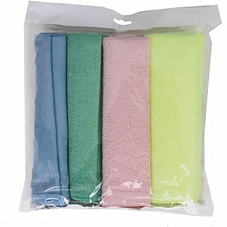 Genuine Joe Color coded Microfiber Cleaning Cloths 16 Width