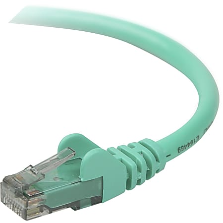 Belkin RJ45 Category 6 Patch Cable - 14 ft Category 6 Network Cable for Network Device - First End: 1 x RJ-45 Network - Male - Second End: 1 x RJ-45 Network - Male - Patch Cable - Green