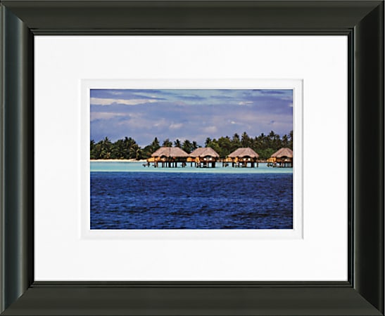 Timeless Frames Addison Framed Coastal Artwork, 8" x 10", Black, Bora Bora Bungalows