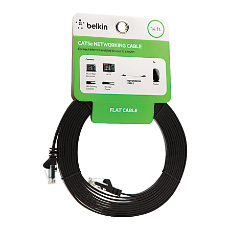 Belkin Cat.5e UTP Network Cable - 6 ft Category 5e Network Cable for Network Device - First End: 1 x RJ-45 Male Network - Second End: 1 x RJ-45 Male Network - Black