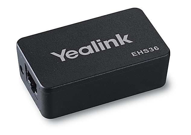 Yealink EHS36 Wireless Headset Adapter For Select Yealink Telephone Systems, Black
