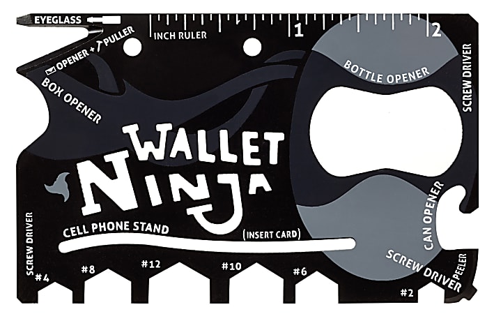 Wallet Ninja 18-in-1 Multi-Tool, Black