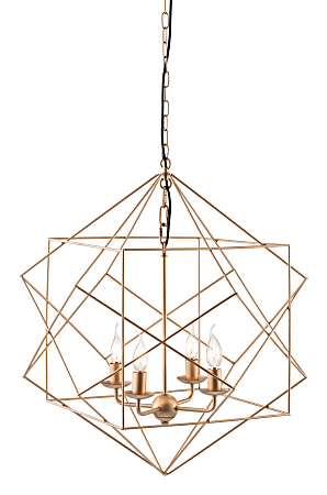 Zuo Modern Penta Ceiling Lamp, 24-4/5"W, Gold
