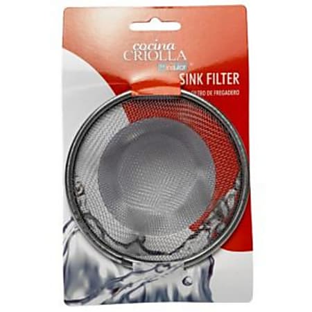Cocina Criolla Heavy-Duty Stainless Steel Sink Strainer Filter, Gray, INS126