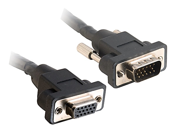 C2G Panel Mount - VGA extension cable - HD-15 (VGA) (M) to HD-15 (VGA) (F) - 100 ft - thumbscrews - black