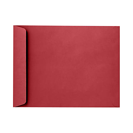 LUX Open-End 10" x 13" Envelopes, Peel & Press Closure, Ruby Red, Pack Of 50