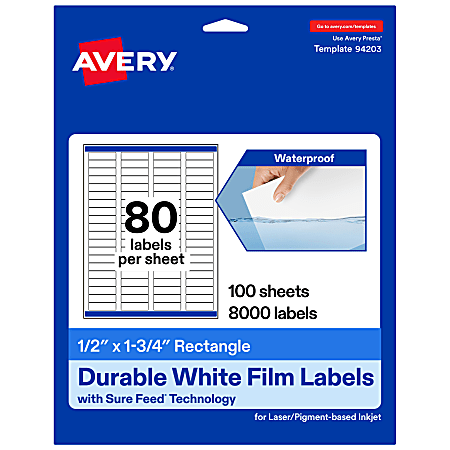 Avery 94203 Waterproof Labels - Office Depot